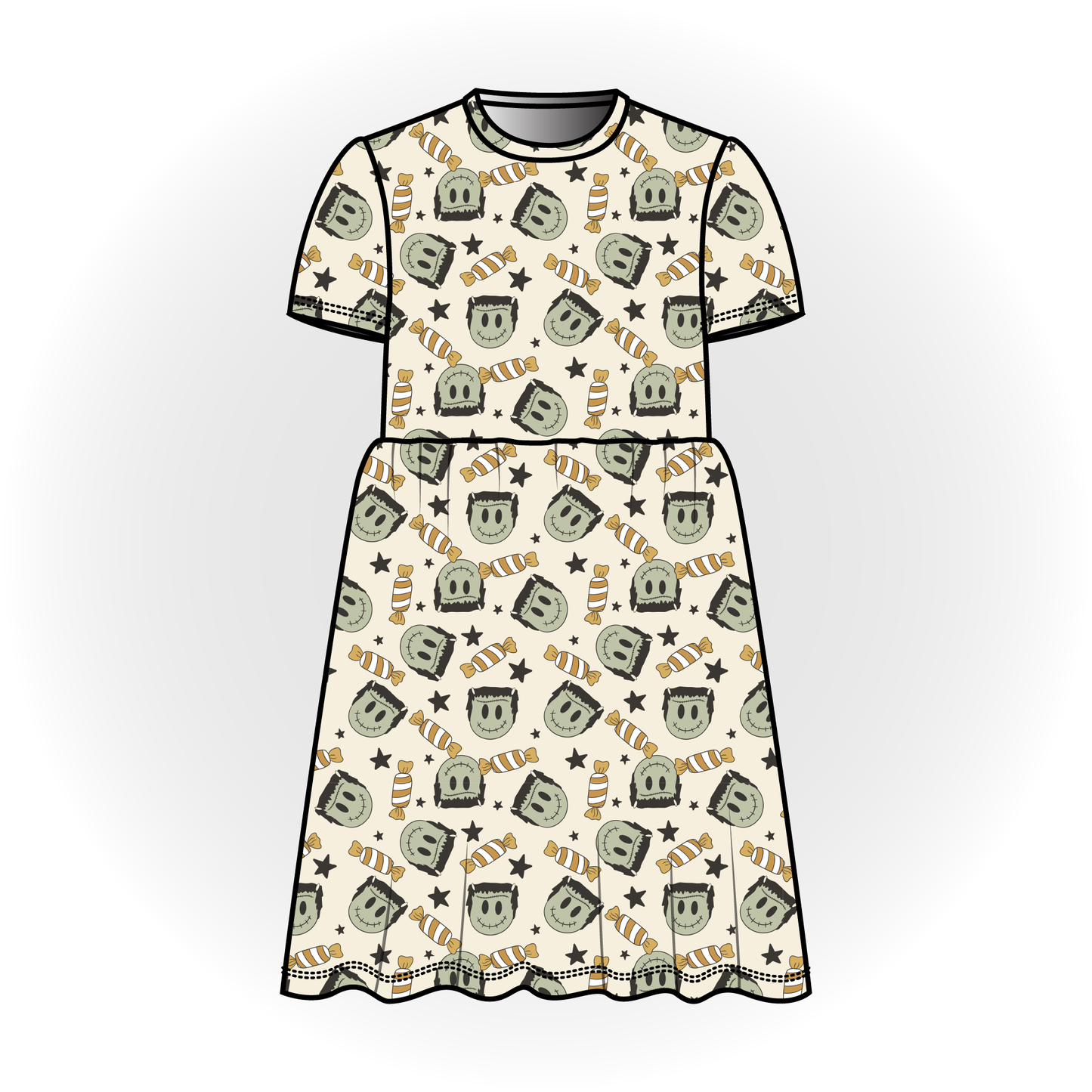 Franken Candies Short Sleeve Dress