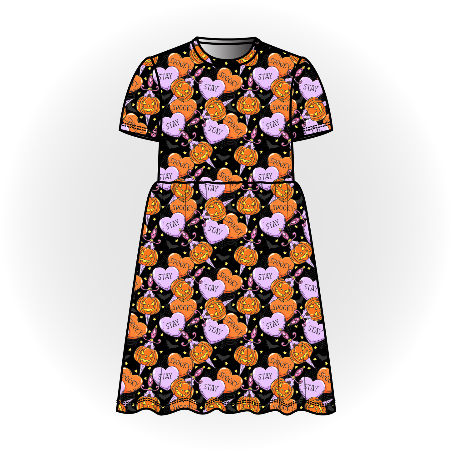 Stay Spooky Short Sleeve Dress