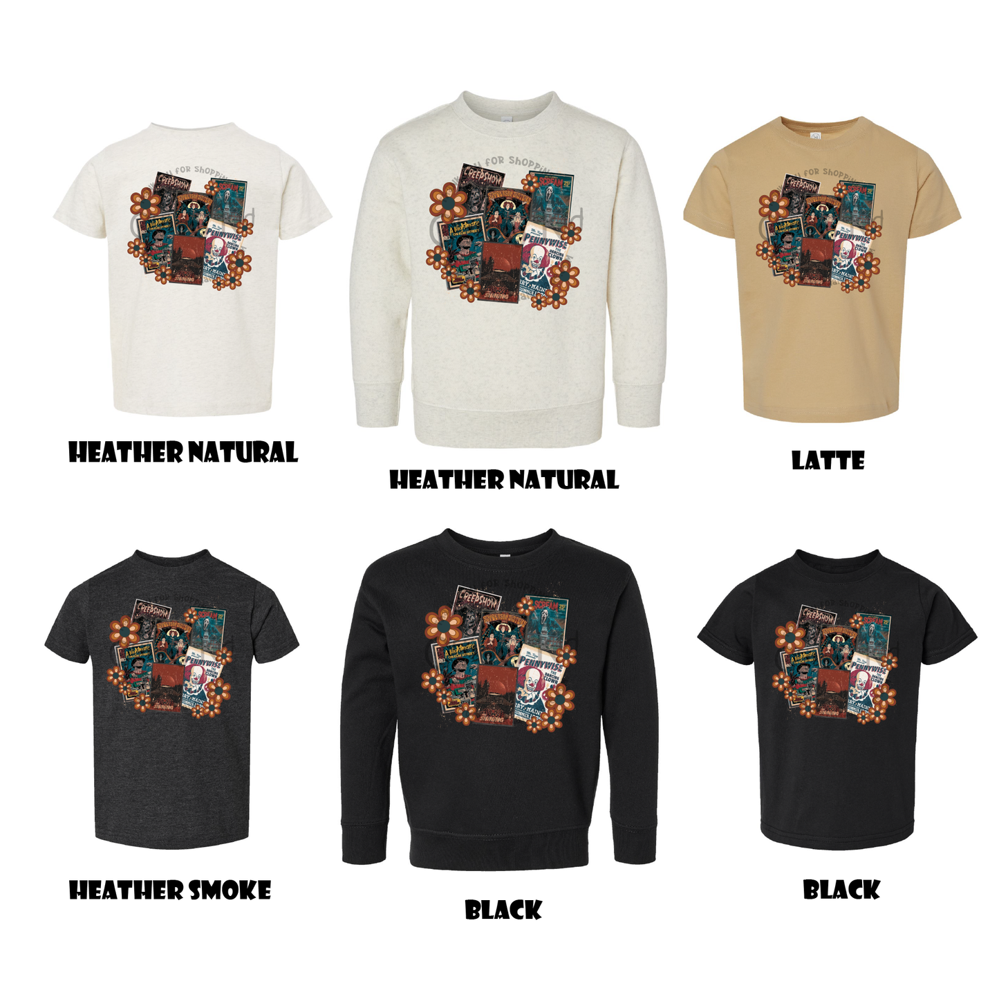 Kids Horror Movie Posters Graphic Tees