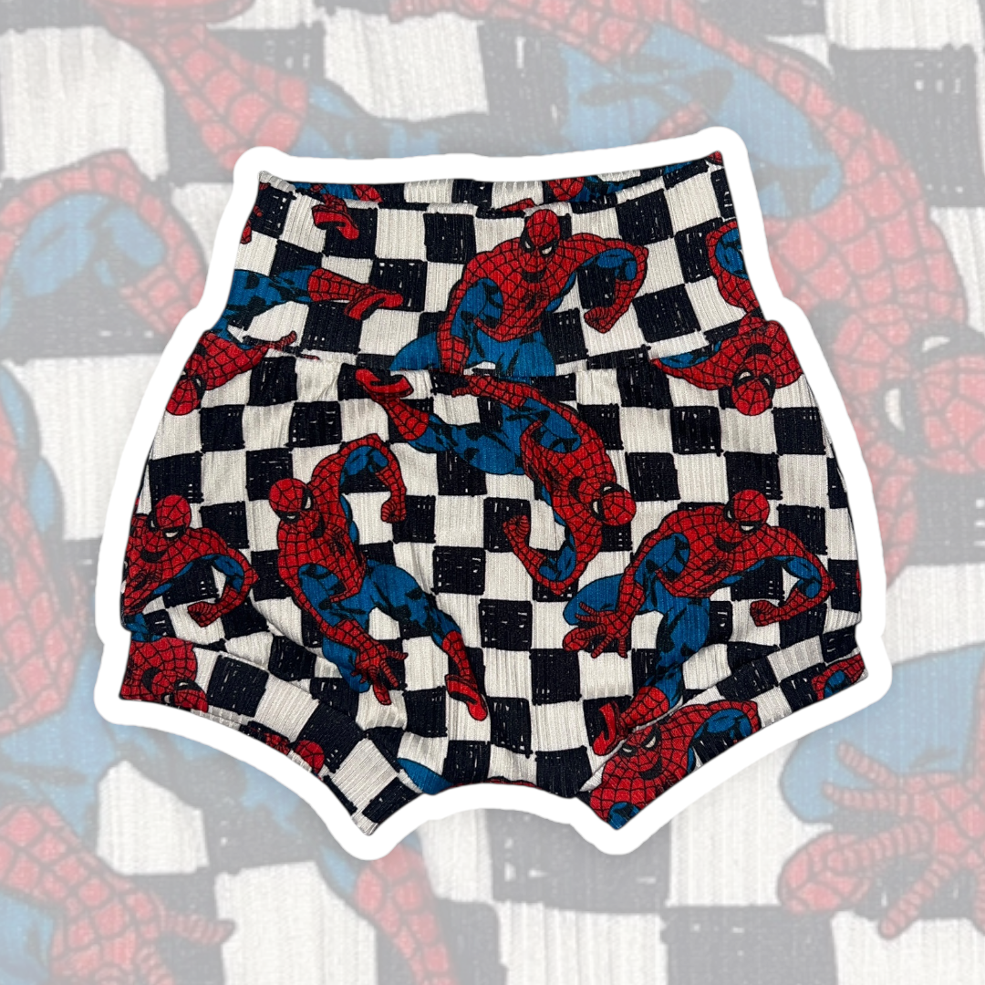 3-6M Spider Check Bummies