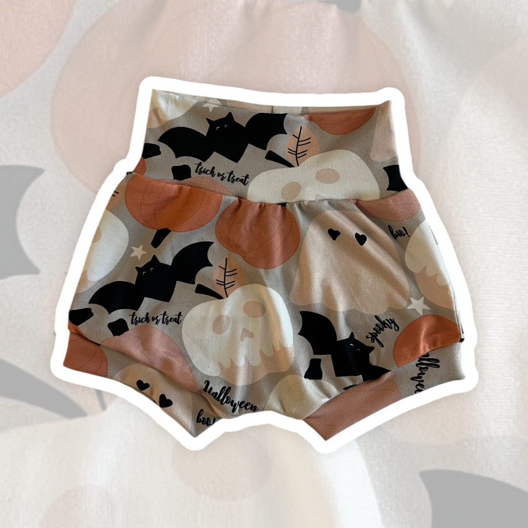 0-3M Halloween Pumpkins and Bats Bummies