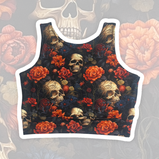 2X Floral Skulls Brami Top