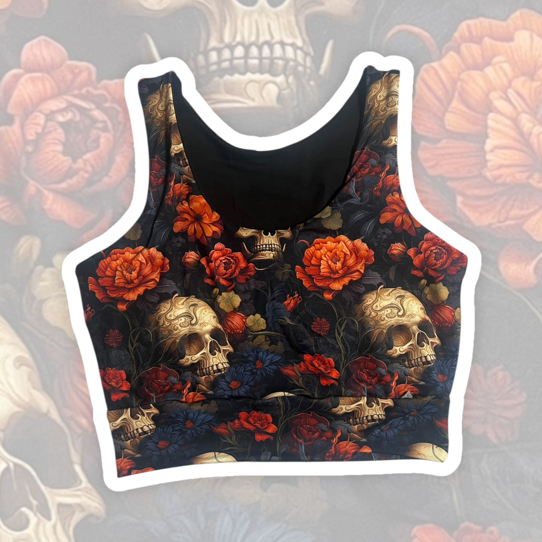 Medium Floral Skulls Brami Top