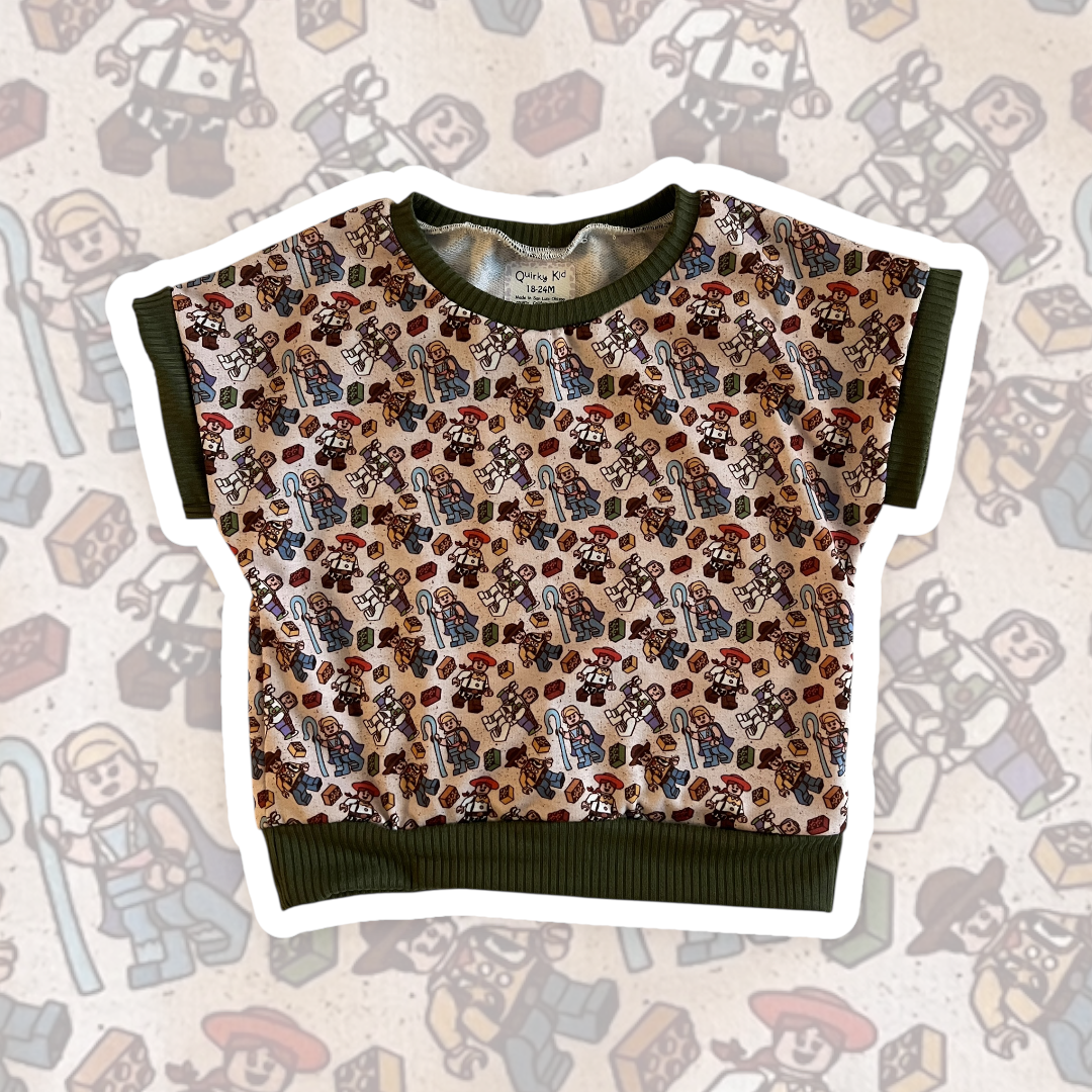 18-24M Lego Toy Banded Dolman Top