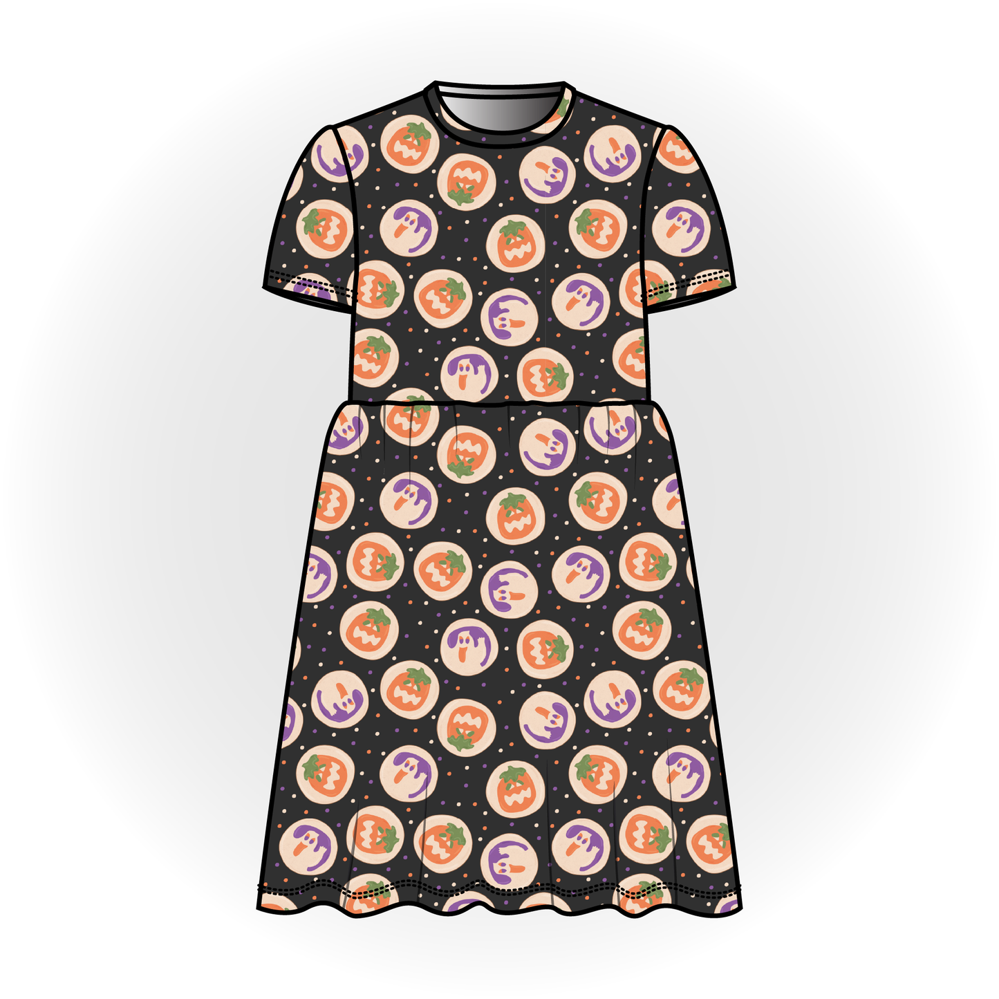 Halloween Cookie Short Sleeve Dress