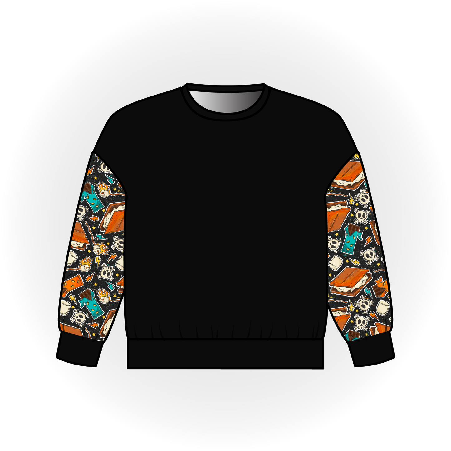 Punk Smores Colorblock Long Sleeve Dolman Top