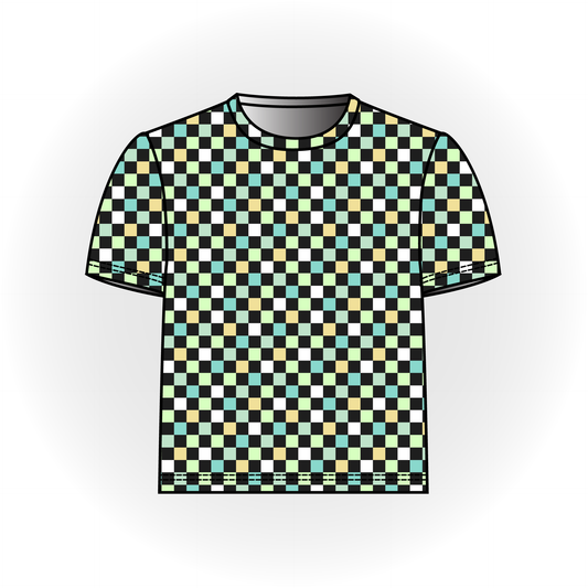 Glow Checker Print Basic Tee