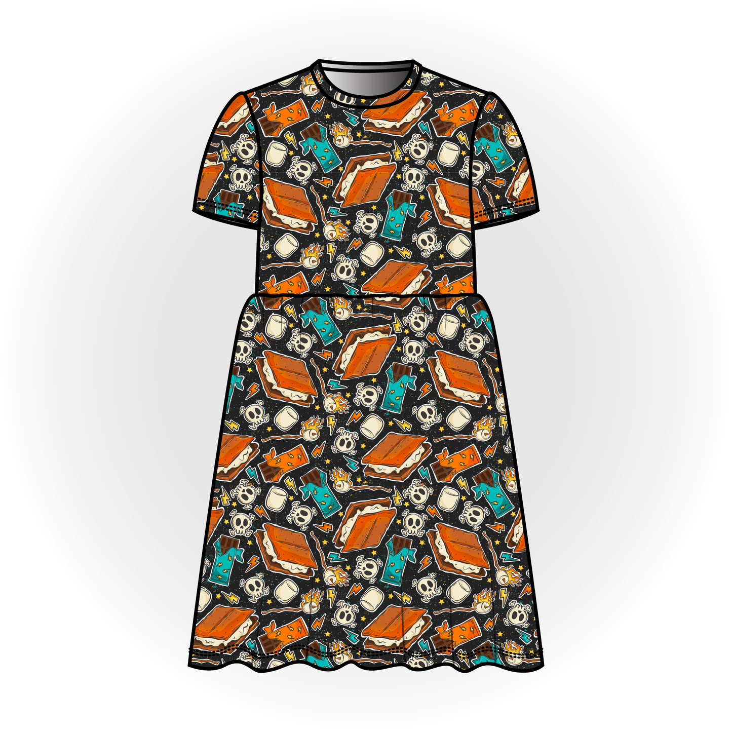 Punk Smores Short Sleeve Dress