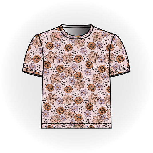 Pumpkin Flowers Basic Tee
