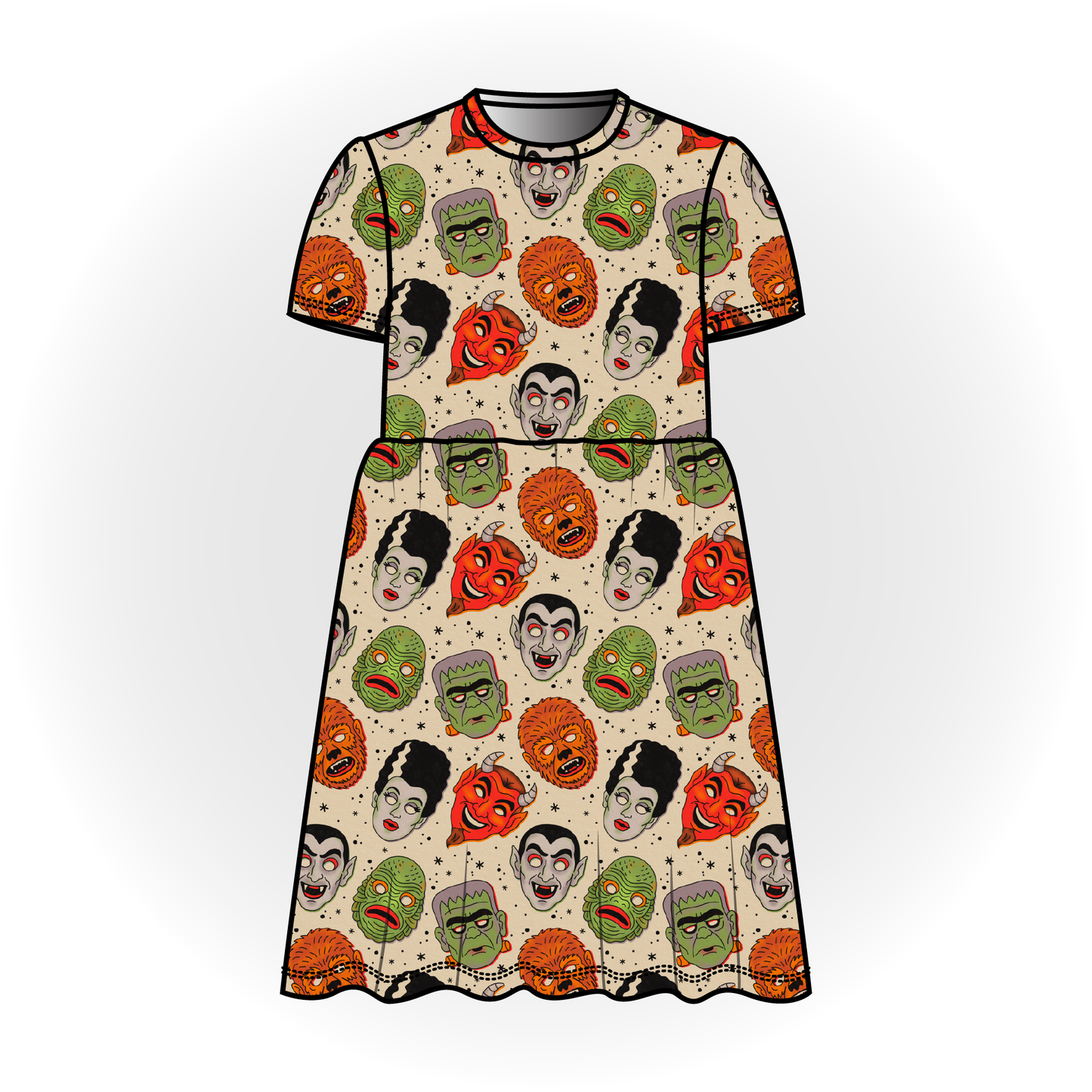 Classic Monster Short Sleeve Dress