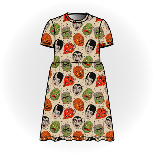 Classic Monster Short Sleeve Dress