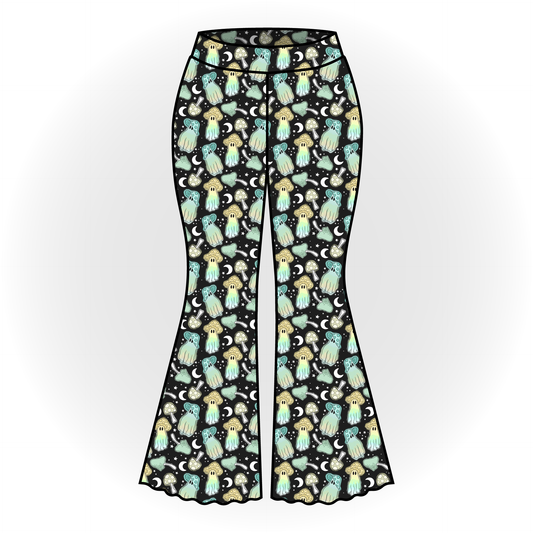 Shroomie Ghosts  Bell Bottoms