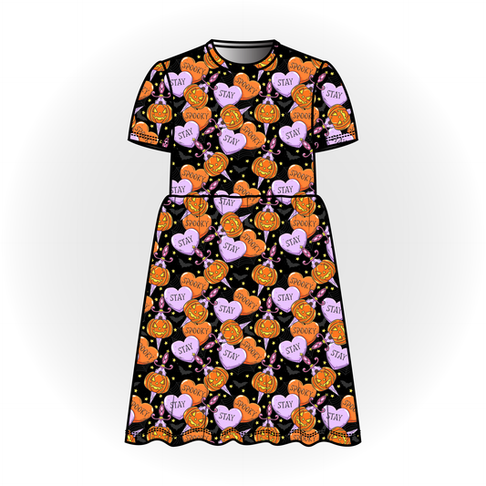 Stay Spooky Short Sleeve Dress