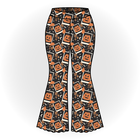 Pumpkin Polaroids Bell Bottoms