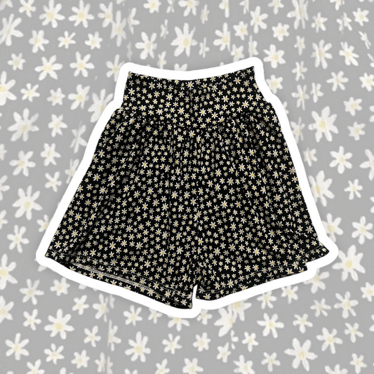 3T Daisies Rib Flowy Shorts
