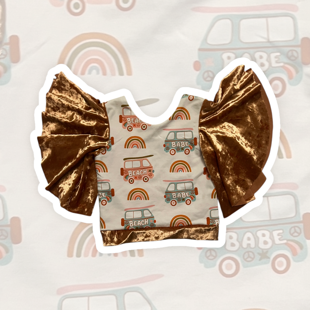 3T Circle Sleeve Beach Babe Top