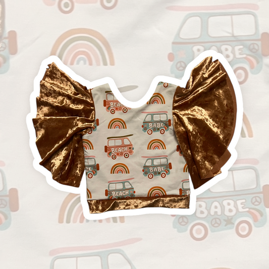 3T Circle Sleeve Beach Babe Top
