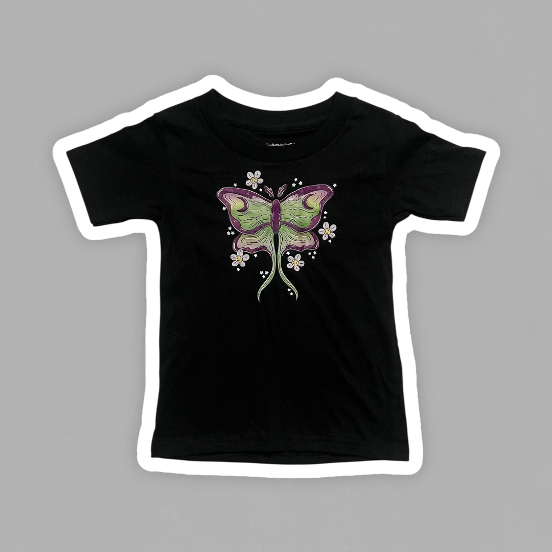 3T Luna Moth Black Graphic Tee