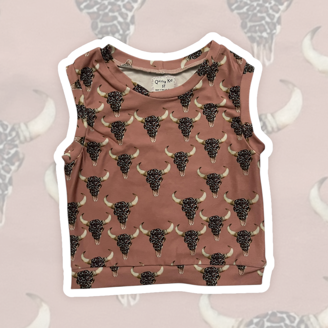 5T Leopard Cow Fitted Tank Top