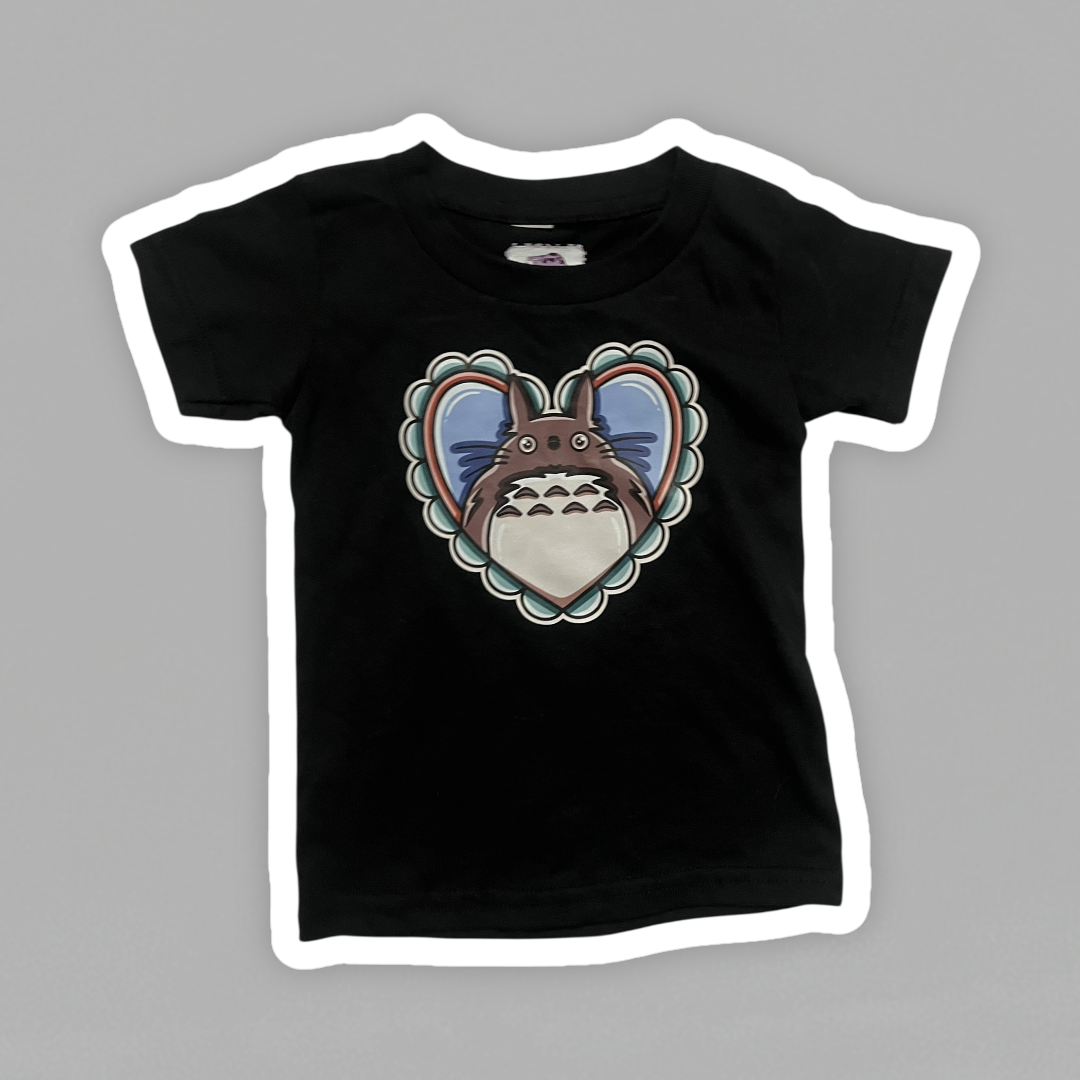 2T Tattoo Totoro Black Graphic Tee