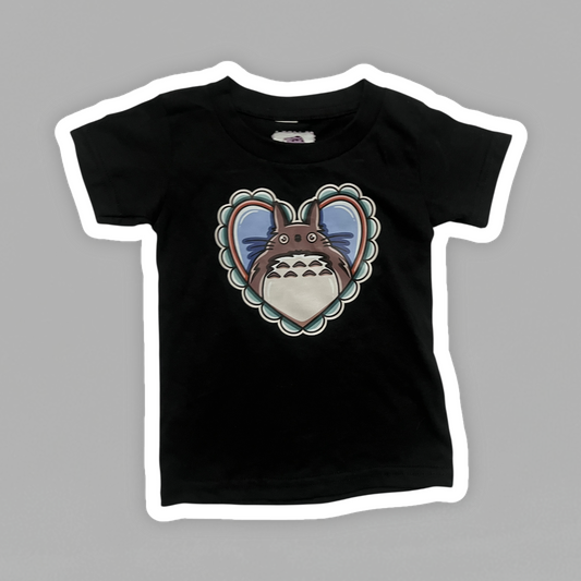 2T Tattoo Totoro Black Graphic Tee