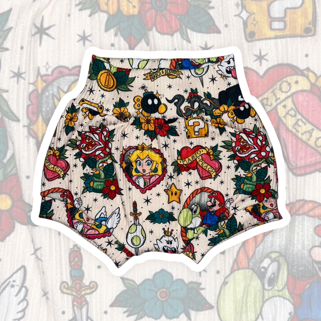 6-9M Plumber Bros Tattoo Bummies