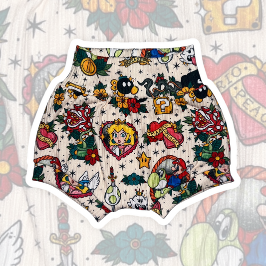 6-9M Plumber Bros Tattoo Bummies