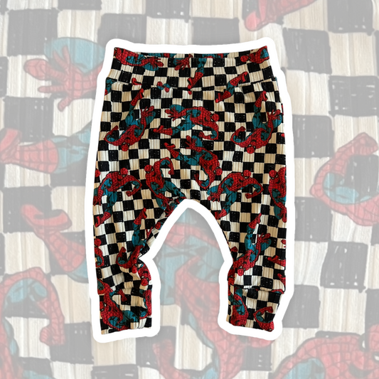 6-9 Spider Check Harem Pants