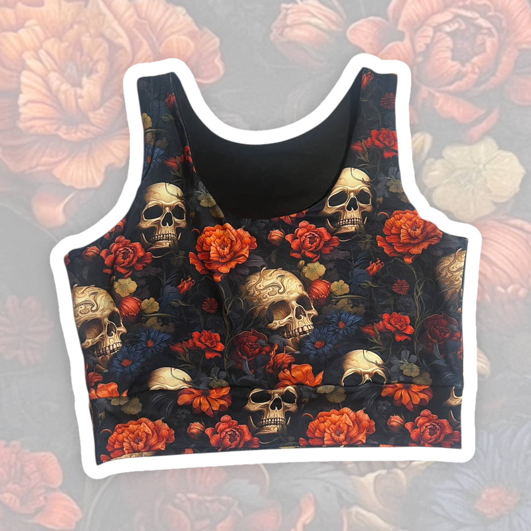 Large Floral Skulls Brami Top