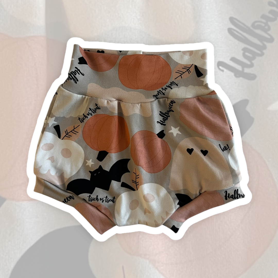 3-6M Halloween Pumpkins and Bats Bummies