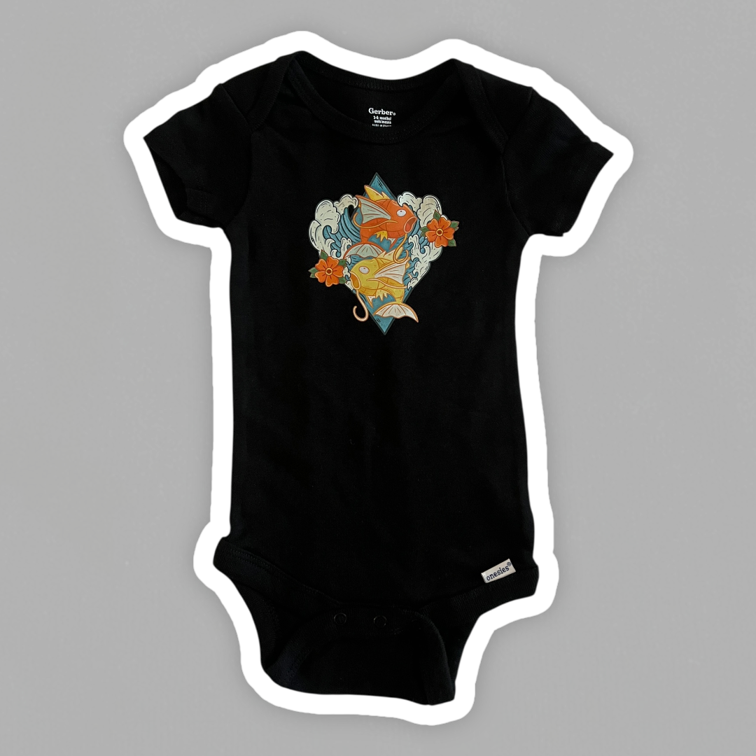 3-6M Black Karp Onesie