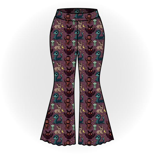 Plum Baby Cryptids Bell Bottoms