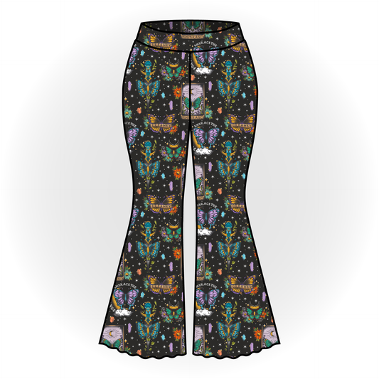 Butterfly Tattoo Bell Bottoms