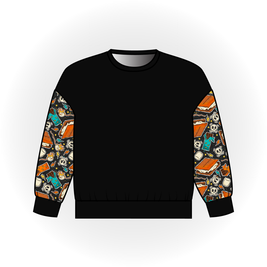 Punk Smores Colorblock Long Sleeve Dolman Top